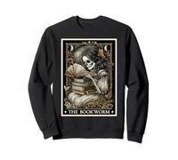 El ratón de Biblioteca Lector de Libros Lectura Tarot Tarjeta Luna Bruja Sudadera