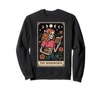 El ratón de Biblioteca Lector de Libros Lectura Tarot Tarjeta Luna Bruja Sudadera
