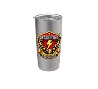 El reclutamiento de agentes de personal es mi superpoderoso reclutador divertido Vaso térmico de acero inoxidable de doble pared