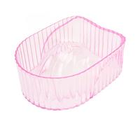 El recolector acrílico de la mano suaviza la piel muerta para el lavado de manicura - Salón de belleza (Rosa transparente)