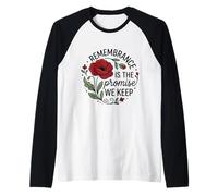 El Recuerdo es la Promesa Que cumplimos honrando a Nuestros héroes 2 Camiseta Manga Raglan