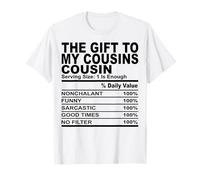 El regalo a mis primos primo nutrición hecho divertido hombres mujeres Camiseta