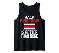 El Regalo de Mitad ascendencia puertorriqueña es Mejor Mitad Puerto Rico Camiseta sin Mangas