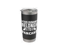 El regalo de panqueques con nombre de perro pertenece a la tortita de perro mascota Vaso térmico de acero inoxidable de doble pared