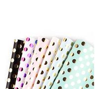 El regalo del papel del embalaje del partido de Navidad que envuelve los suministros reciclables dobló Eco amistoso 6Pcs puntos color de la foto