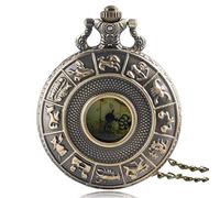 El reloj, Reloj de bolsillo retro, reloj de bolsillo mecánico con cadena, collar de reloj de bolsillo con cadena, cobre, retro, verde, mapa de Australia, medio cazador, reloj de bolsillo de cuarzo, co