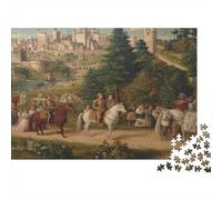 El Renacimiento: Caballeros, querubines y castillosRompecabezas De 1000 Piezas para Adultos, Juegos Educativos38x26cm/1000pcs