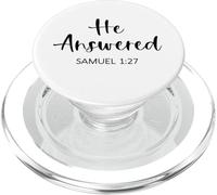 Él respondió Samuel 27:1 Escritura Versículo de la Biblia Fe Orar a Dios PopSockets PopGrip para MagSafe
