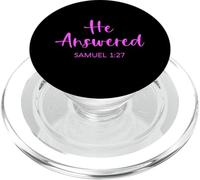 Él respondió Samuel 27:1 Escritura Versículo de la Biblia Fe Orar a Dios PopSockets PopGrip para MagSafe
