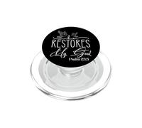 Él Restaura Mi Alma Salmo 23:3 Diseño Espiritual PopSockets PopGrip para MagSafe