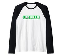 El retraso del modo de rabia de juego mata Camiseta Manga Raglan