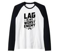 El retraso es mi Peor Humor de Jugador Enemigo Camiseta Manga Raglan