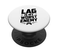 El retraso es mi Peor Humor de Jugador Enemigo PopSockets PopGrip Adhesivo
