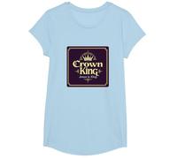 El Rey Corona Jesús es el Rey Regal Fe Cristiana Camiseta, Niñas, Azul Bebé, Mediano
