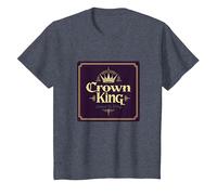 El Rey Corona Jesús es el Rey Regal Fe Cristiana Camiseta, Niños, Azul Jaspeado, 3 años