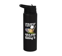 El rey del golf, aquí lo estoy matando, divertida cita de campeón de golf Stainless Steel Insulated Water Bottle
