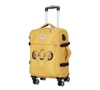 El Rey León Face-Maleta de Cabina 4 Ruedas, Amarillo, 20 x 40 x 55 cm, Capacidad 44 L