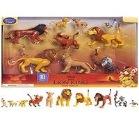 El Rey León, Le Roi Lion, Estuche de 10 Figuras con Simba, Nala, Pumbaa, Timon, Rafiki, Zazu, Mufasa, Scar, Hyena, Vulture, Juguete para niños a Partir de 3 años, LNN08