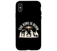 El Rey Nace Lucas 2:11 Belén Escena de Navidad Carcasa para iPhone X/XS