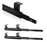 El riel deslizante for cajón es extensible, deslizadores for teclado debajo de la mesa, rodamientos bolas extensión completa 3 secciones, 1 par guías telescópicas acero(290mm/12inch)