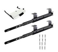 El riel deslizante for cajón es extensible, guías de rodamientos bolas, deslizantes extensión completa, 1 par rieles for teclado 10 pulgadas y 12, for computadora debajo del(290mm/12inch)