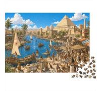 El río Nilo en el Antiguo Egipto Puzzle 1000 Piezas, Regalo Decorativo