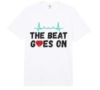 El Ritmo va en el Paciente cardíaco sobreviviente del corazón Comfort Colors Adult Heavyweight T-Shirt