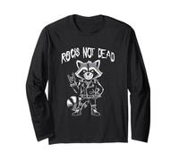 El rock no está muerto Cool Raccoon Heavy Punk Rock 'N Roll Manga Larga