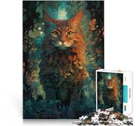 El rompecabezas de 1000 piezas para adultos con el gato Maine Coon es un juego de pensamiento para 50 x 70 cm y es adecuado para toda la familia a partir de 14 años.