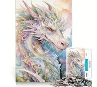 El Rompecabezas de la sabiduría de los Dragones para Adultos, 1000 Piezas, Juguete Que desafía la Mente, Pieza de colección de Arte de Corte nítido para una Mente Tranquila 38x52cm