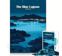 El Rompecabezas La Laguna Azul, Islandia para Adultos, 1000 Piezas Piensa en un Juguete Inteligente para el hogar Disfruta de un Corte preciso Decoración de Pared 50x75cm