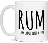 El Ron Es Mi Amor No Correspondido Tazas De Desayuno Divertido Mug Elegante Tazas De Cerámica Para Leche Té Bebidas Frías Y Calientes Escuela 330Ml