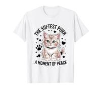El ronroneo más suave A Moment Of Peace Cat Lover Feline Pet Meow Camiseta