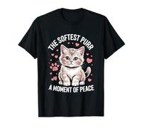 El ronroneo más suave A Moment Of Peace Cat Lover Feline Pet Meow Camiseta