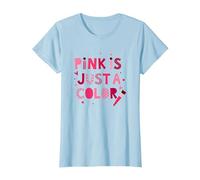 El Rosa es Solo un Color: Arte tipográfico lúdico Camiseta, Mujer, Azul Bebé, XS