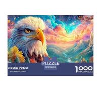 El Rostro del águila domina un Paisaje montañoso Colorido Puzzle De 1000 Piezas águila Diversión De Ingenio para Adultos Y Niños 38x26cm/1000pcs