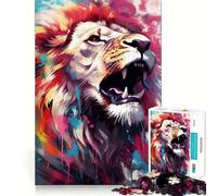 El Rugido de los Reyes para Adultos, Rompecabezas de 1000 Piezas, Juguete de Lógica Pura, Momento de Paz, Corte Preciso, Regalo Conmovedor 38x26cm