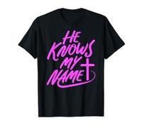 Él Sabe mi Nombre Biblia Dios religioso Jesús Isaías 43:1 Orar Camiseta