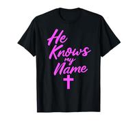 Él Sabe mi Nombre Biblia Dios religioso Jesús Isaías 43:1 Orar Camiseta