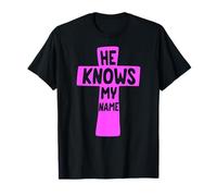 Él Sabe mi Nombre Biblia Dios religioso Jesús Isaías 43:1 Orar Camiseta