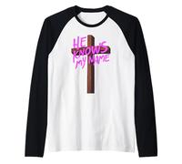 Él Sabe mi Nombre Biblia Dios religioso Jesús Isaías 43:1 Orar Camiseta Manga Raglan
