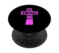 Él Sabe mi Nombre Biblia Dios religioso Jesús Isaías 43:1 Orar PopSockets PopGrip Adhesivo
