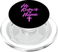 Él Sabe mi Nombre Biblia Dios religioso Jesús Isaías 43:1 Orar PopSockets PopGrip para MagSafe