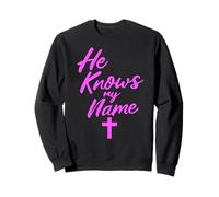 Él Sabe mi Nombre Biblia Dios religioso Jesús Isaías 43:1 Orar Sudadera
