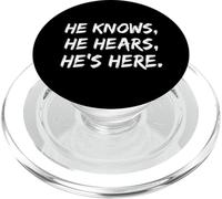 Él Sabe Que oye Que está aquí Dios fe Cristiana Jesús PopSockets PopGrip para MagSafe