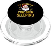 Él Sabe si Yinz ha Estado durmiendo Yinzer Philadelphia Christmas PopSockets PopGrip para MagSafe