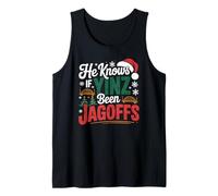 Él Sabe si Yinz ha Sido Jagoffs Pittsburgh Yinzer Navidad Camiseta sin Mangas