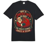El Saco de Papá Noel Tan Grande Solo llega una Vez al año Comfort Colors Adult Heavyweight T-Shirt