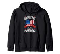 El sacrificio es el pináculo del patriotismo Sudadera con Capucha