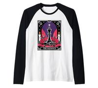 El sacrificio XIV gótico tarot jugador de ajedrez Camiseta Manga Raglan